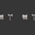 Modern White Furniture Casters With Rolling Wheels And Connecting Structure