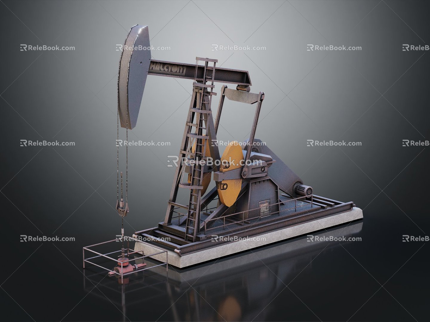 Modern oil exploration machine oil production equipment mechanical tools 3d model