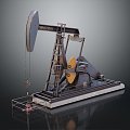 Modern oil exploration machine oil production equipment mechanical tools 3d model