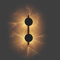 Modern Minimalist Wall Lamp Design With Two Circular Lights Illuminating Wall
