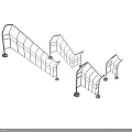 Open Metal Frame Structures In Various Shapes With Support Legs For Scene Construction