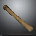 Handcrafted Solid Wooden Mallet With Round Head And Square Base Natural Texture Surface