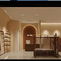 Elegant Clothing Storefront with Modern Window Display Mannequins Green Plants and Lighting