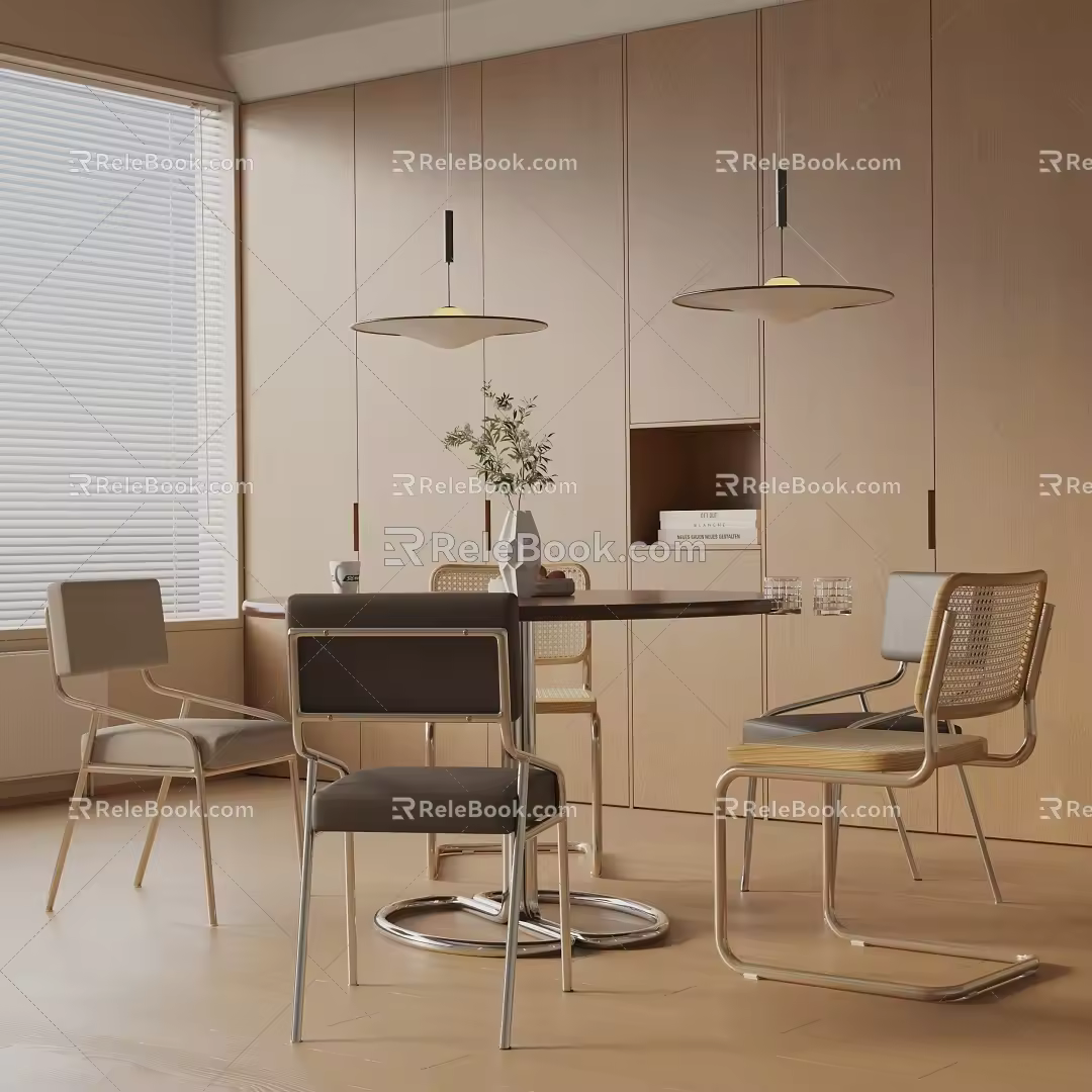 Modern table combination 3d model