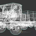 Woven Texture Heavy Duty Truck With Large Tires And Cargo Bed Design