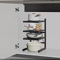 Kitchen Cabinet Door Organizer Rack Storing Pots Bowls Jars Cooking Utensils Space Saving Kitchen Storage