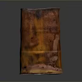 Vintage Rusted Metal Barrel With Orange Brown Patina And Smooth Surface