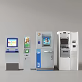 ATM Display Automatic Ticket Machine Number Pickup Machine Self-Service All-in-One Machine 3d model