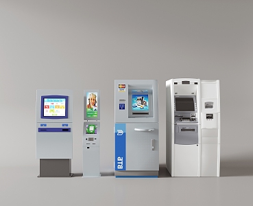 ATM Display Automatic Ticket Machine Number Pickup Machine Self-Service All-in-One Machine 3d model