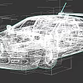 White Sports Car Design Featuring Streamlined Body Rear Spoiler And Sporty Wheels
