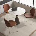 Modern leisure table and chair negotiation table and chair 3d model