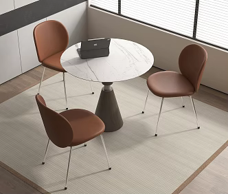 Modern leisure table and chair negotiation table and chair 3d model
