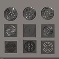 Bathroom Drain Covers With Various Round And Square Decorative Patterns Design