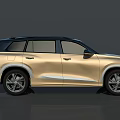 Golden Audi SUV Modern Exterior Design With Front Grille And Headlights