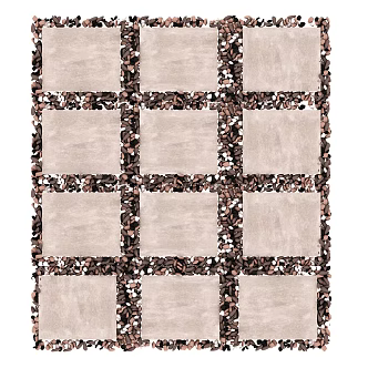 modern stone road goose soft stone pavement ground stone 3d model