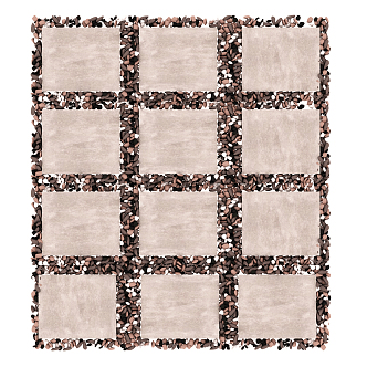 modern stone road goose soft stone pavement ground stone 3d model