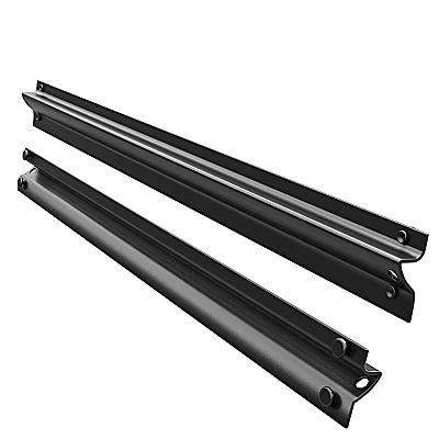 Black Iron Sliding Rails For Furniture Hardware Heavy Duty Metal Construction 3d model