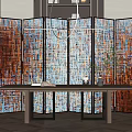New Chinese Style Screen Partition 3d model