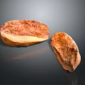 Two Natural Wooden Stone Pieces With Brown Textured Surface And Decorative Look