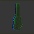 Practical Fender Guitar Case In Dark Brown With Metal Buckles And Leather Design