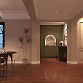 Modern Living And Dining Room With Wooden Floors Sofa Dining Table And Wall Art