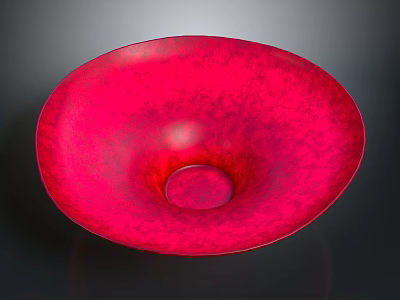 Red Bowl A Functional Household Item With Glossy Surface And Modern Design 3d model