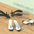 Shoes 3D Model Design For Wearable Accessories With Stylish Modern Details
