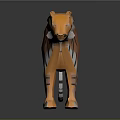 3D Tiger Model In Stylized Design With Orange Black Stripes And White Accents