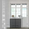window glass window building window casement window combination 3d model
