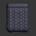 Quilted Soft Furniture Mattress With Comfortable Textured Surface And Ruffled Edges