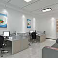 Spacious Modern Front Desk Reception Area With White Waiting Chairs And Green Decorative Plants