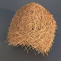 Natural Dried Grass Haystack With Brown Yellow Color And Cone Shape