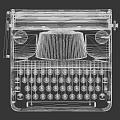 Vintage Royal Industrial Equipment with Dark Brown Keyboard and Classic Roller Design