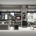 Blooming Store Modern Interior With Display Shelves Glass Cabinets And Organized Product Displays