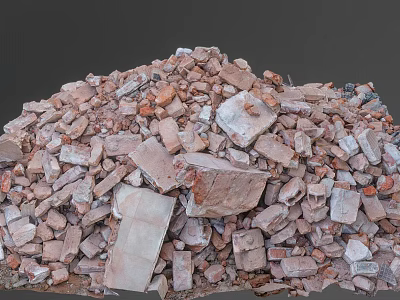 Scrap brick brick pile brick building garbage pile 3d model