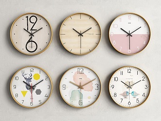 Nordic clock wall clock 3d model