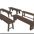 Wooden Benches With Various Natural Designs For Home Indoor Decor Use