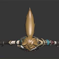 Cat Eared Blonde Character In Ornate Outfit With Blue Brown Details And Legwear