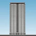 Modern High Rise Residential Buildings With Green Trees And Blue Sky