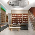 Traditional Chinese Tea Ware Specialty Store Featuring Wooden Racks And Tea Set Displays