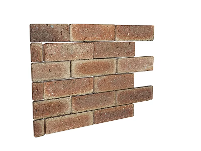 Brown Textured Brick Wall With Neatly Arranged Bricks For Interior Decoration 3d model