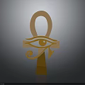 Detailed Copper Sculpture Carving Of Eye Of Horus Ancient Egyptian Symbol