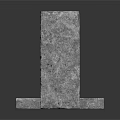 Natural Gray Stone Slabs And Pillar With Rough Texture For Construction Projects