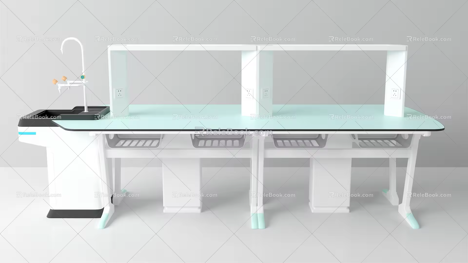 Modern Experiment Table Student Experiment Table 3d model