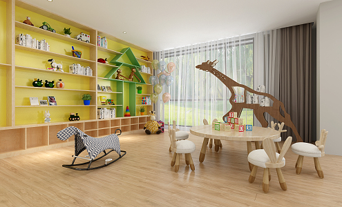 Nordic Kindergarten Children's Activity Room 3d model