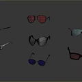 Various Stylish Sunglasses With Different Frame Shapes And Colors For Daily Use