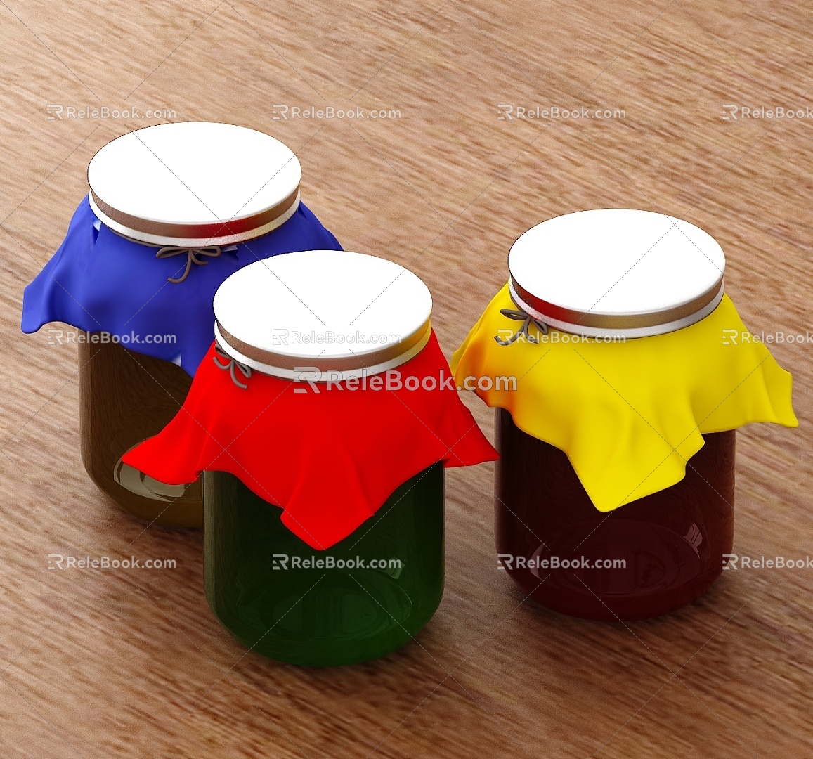 Jam Glass Jar Seasoning Glass Jar Glass Jar Jar Glass Bottle Storage Jar Dessert Jar Glass Storage Jar Glassware Glass Bottle Glass 3d model