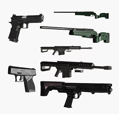 Modern Gun Firearms 3d model Modern Gun Firearms 3d model