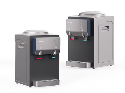 GREE Water Dispensers With Black And Gray Design And Hot Cold Water Taps 3d model