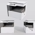 White Multifunctional Office Appliances With Modern Design And Different Angles 3d model